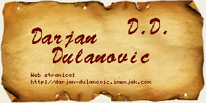 Darjan Dulanović vizit kartica